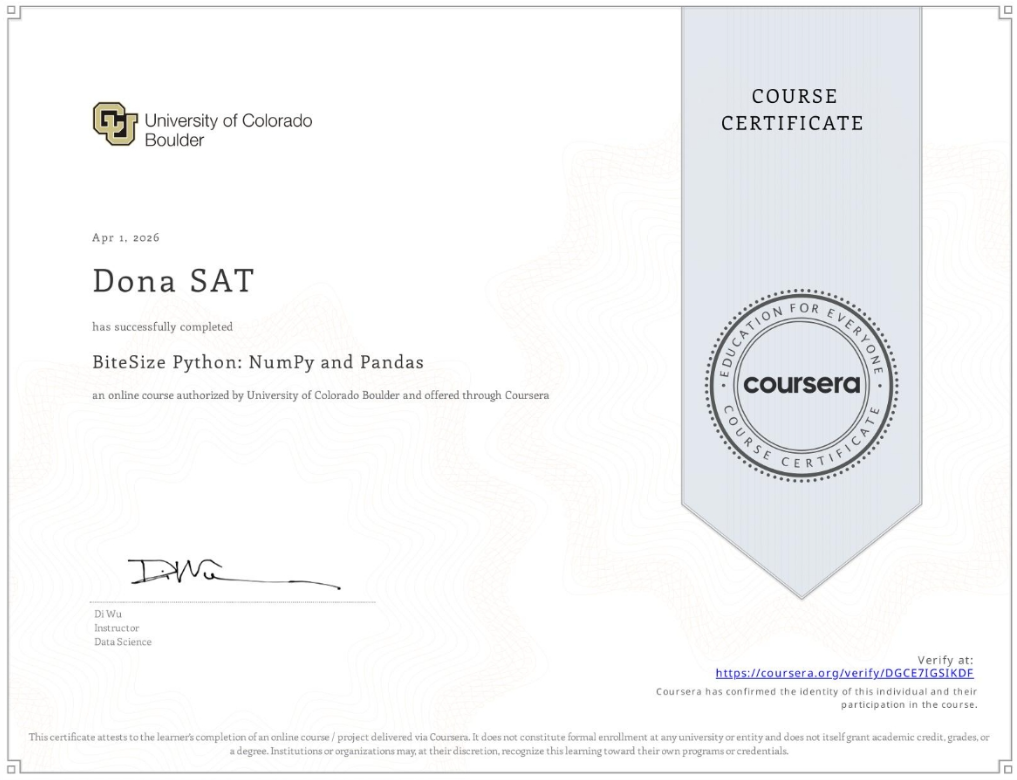 BiteSize Python: NumPy and Pandas