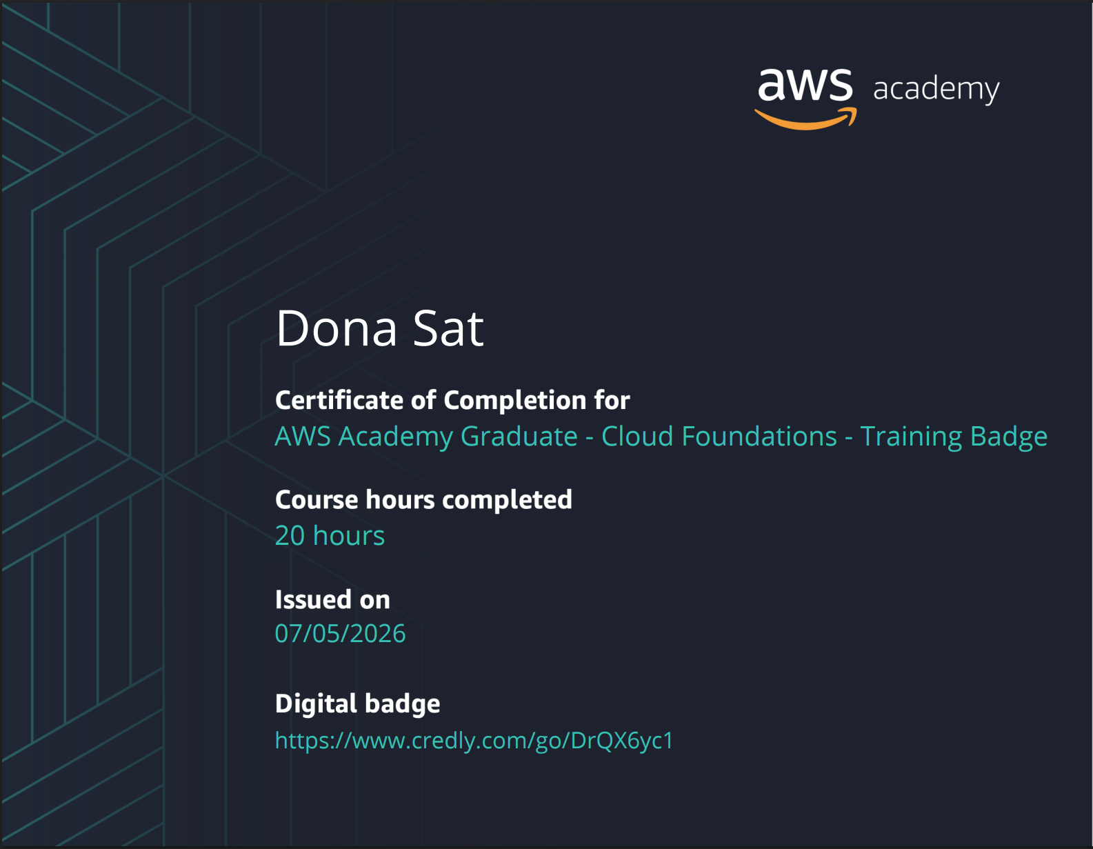 AWS Academy Graduate - Cloud Foundations